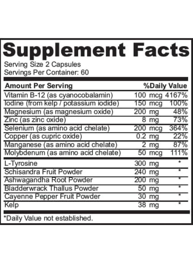 Sigmaceutical Zinc & Selenium Supplement - Thyroid Support Supplement - Iodine Capsules - Kelp Supplement - 120 Capsules - Image 5